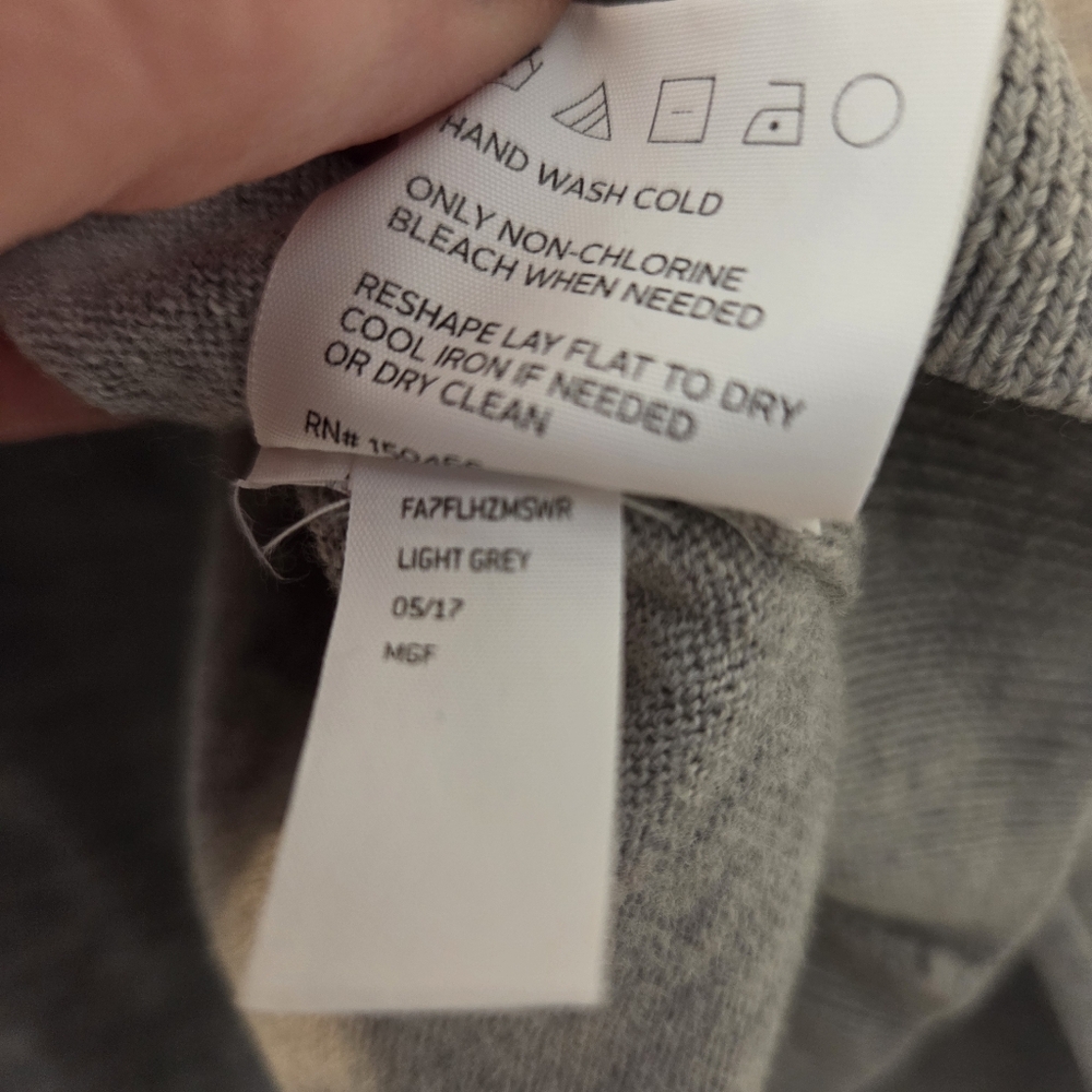 Fairlane Quarter Zip Pullover Sweater Men's XL Heather Grey 100% Merino Wool - Picture 7 of 11